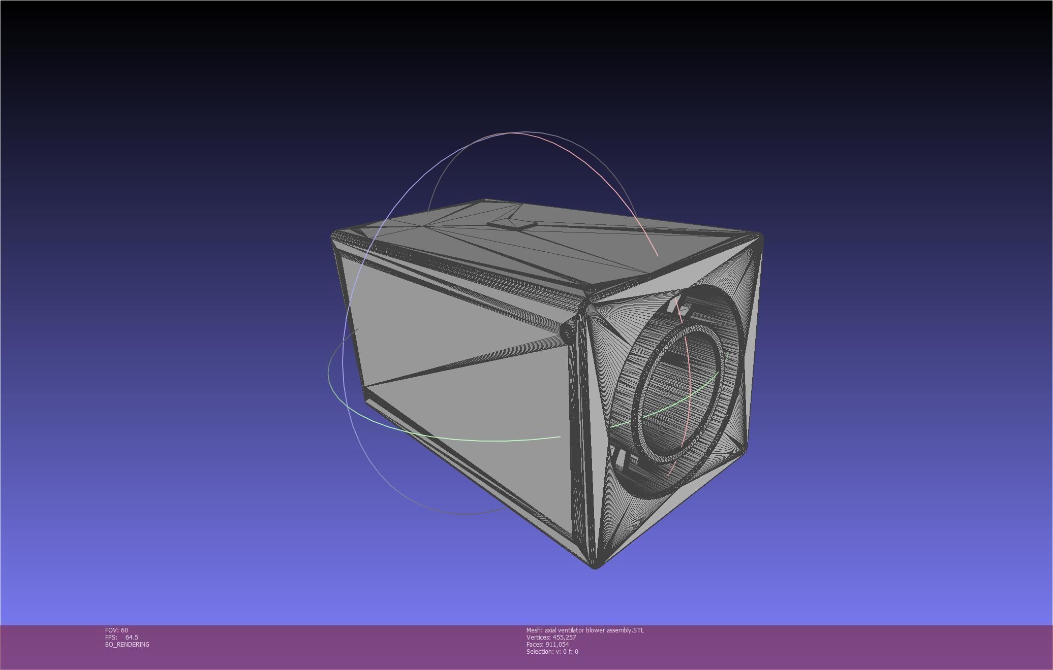 3D-Printable Axial Ventilator Blower Assembly 3D print model_39