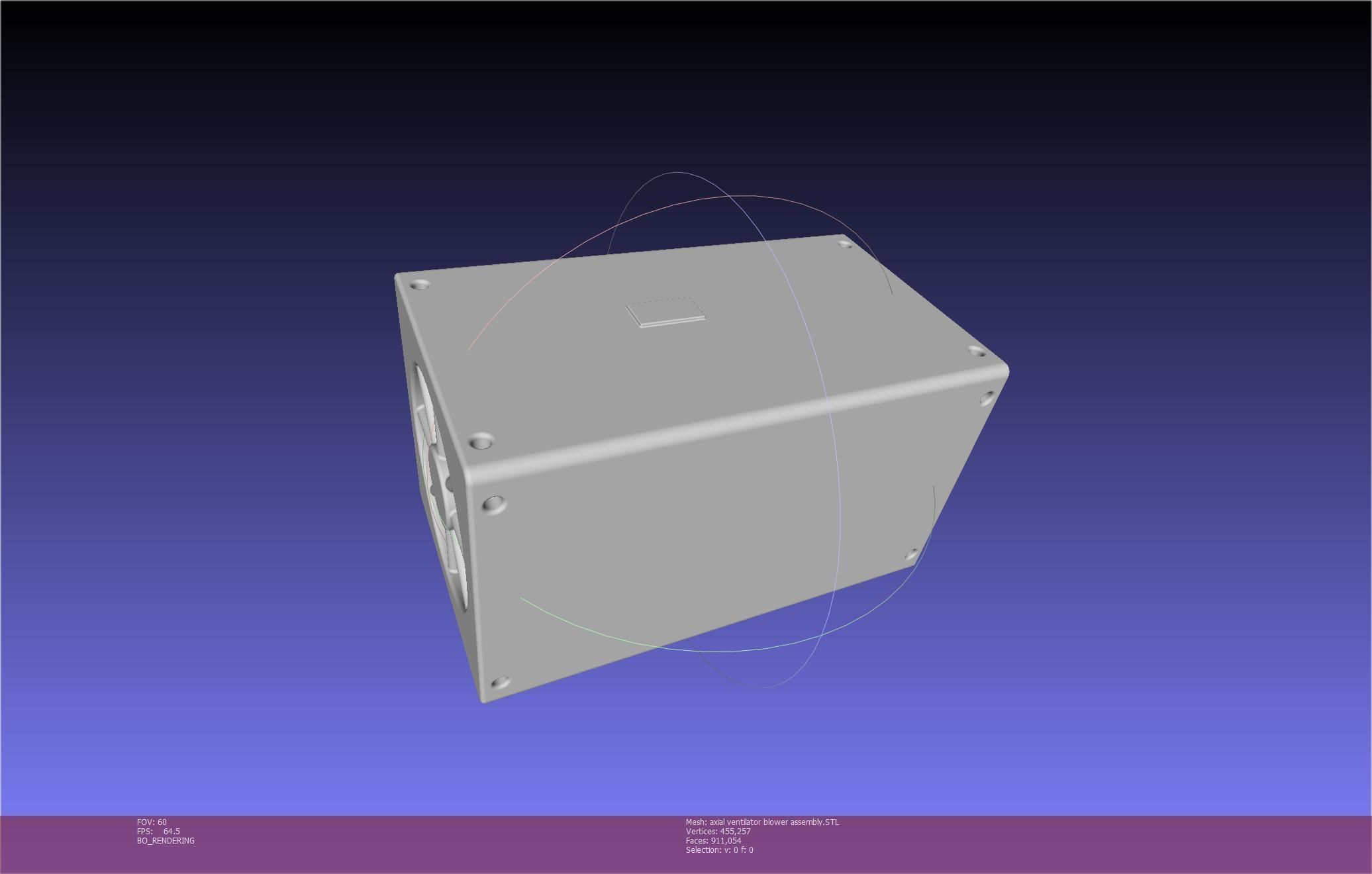 3D-Printable Axial Ventilator Blower Assembly 3D print model_36