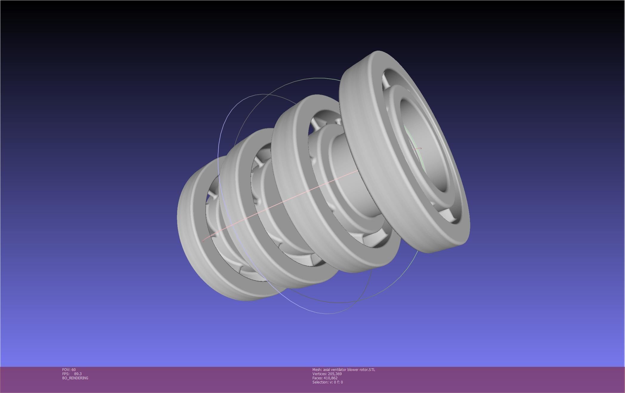 3D-Printable Axial Ventilator Blower Assembly 3D print model_31