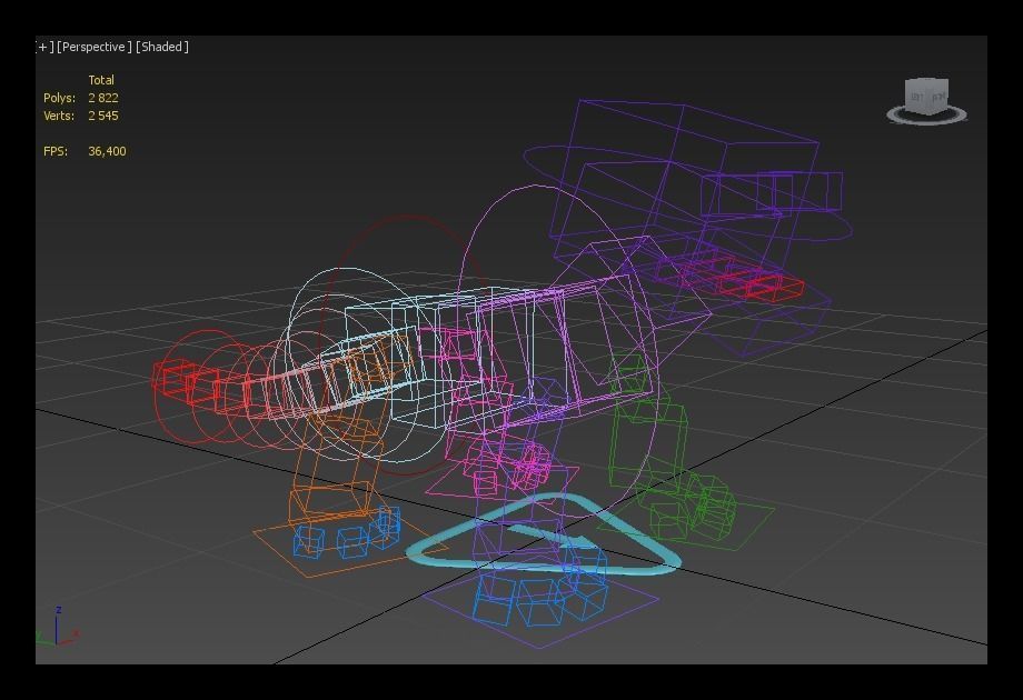 cartoon lizard Low-poly 3D model_11