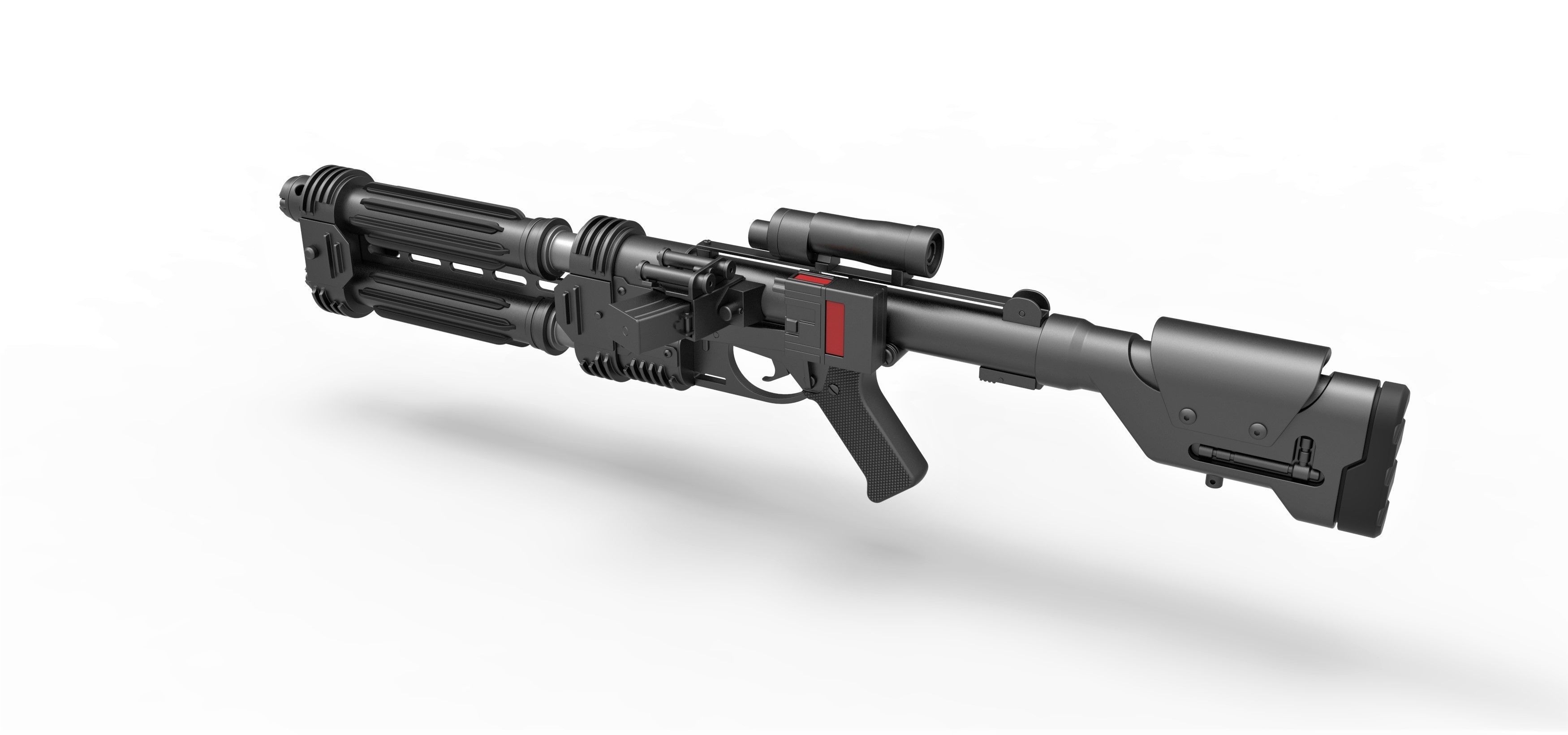 Shore trooper Blaster E-22 from Star Wars Rogue One 3D model_9