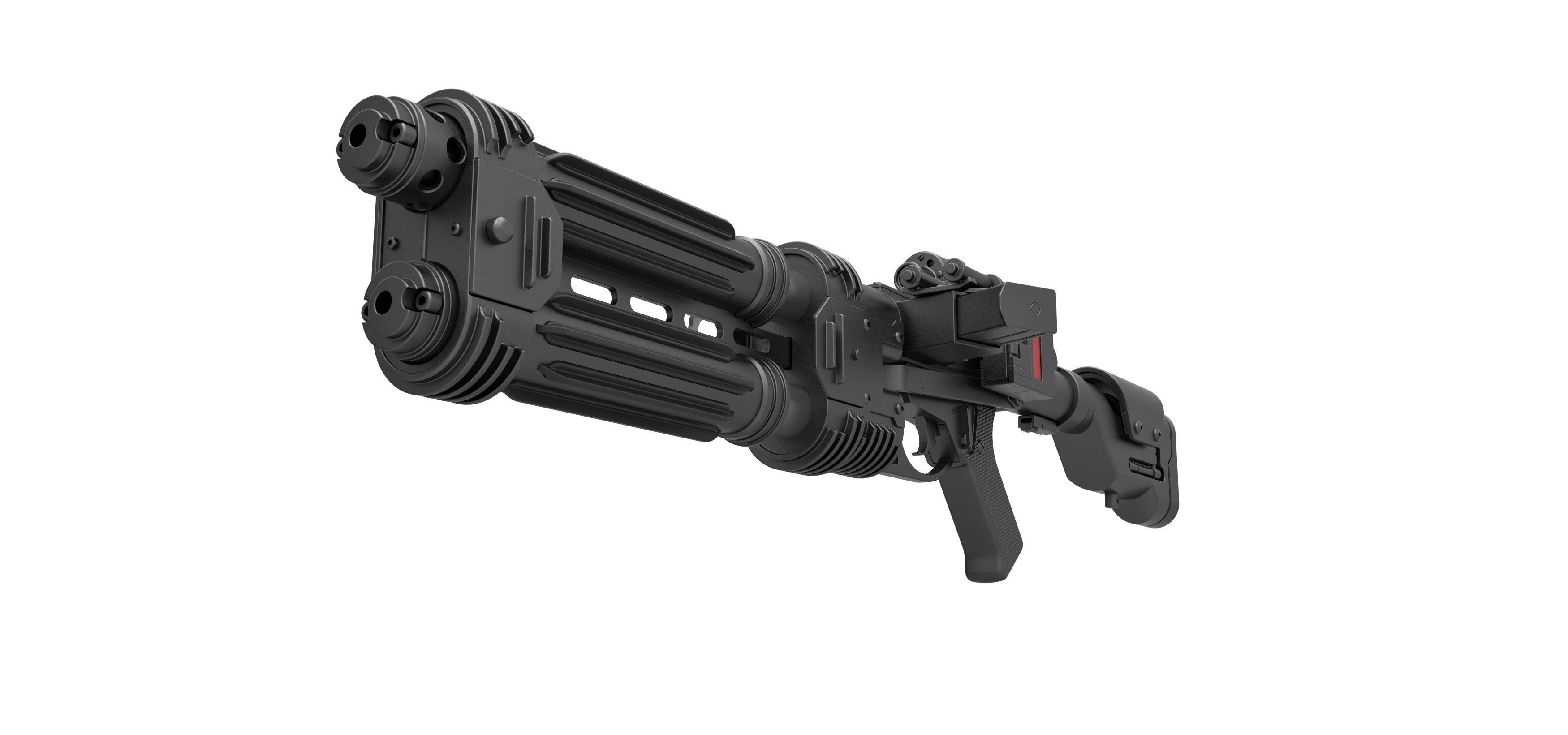 Shore trooper Blaster E-22 from Star Wars Rogue One 3D model_4