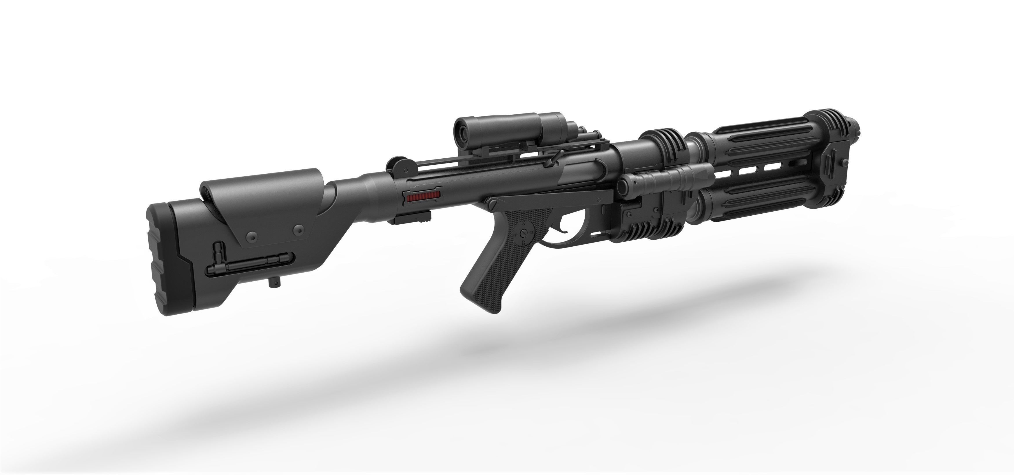 Shore trooper Blaster E-22 from Star Wars Rogue One 3D model_12