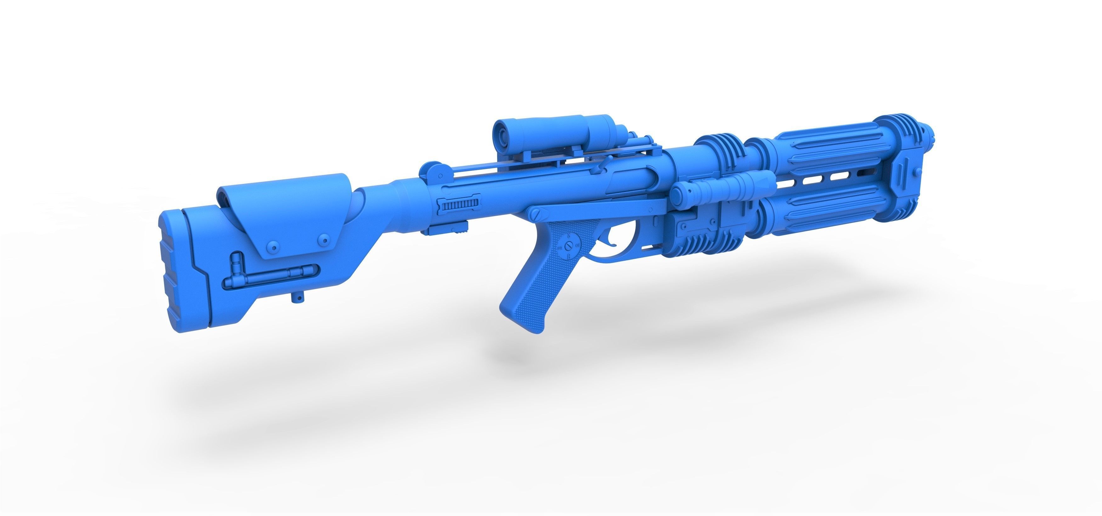 Shore trooper Blaster E-22 from Star Wars Rogue One 3D model_21