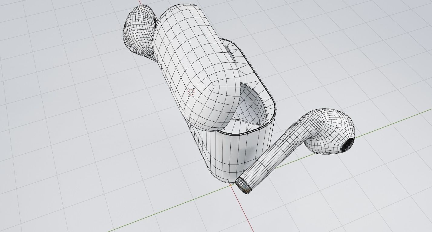iphone earbuds 3D model_7