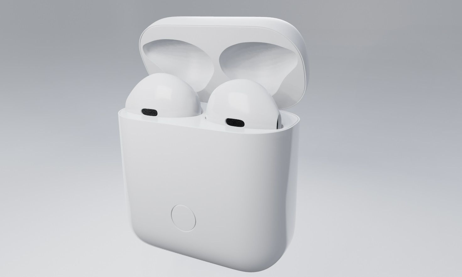 iphone earbuds 3D model_2