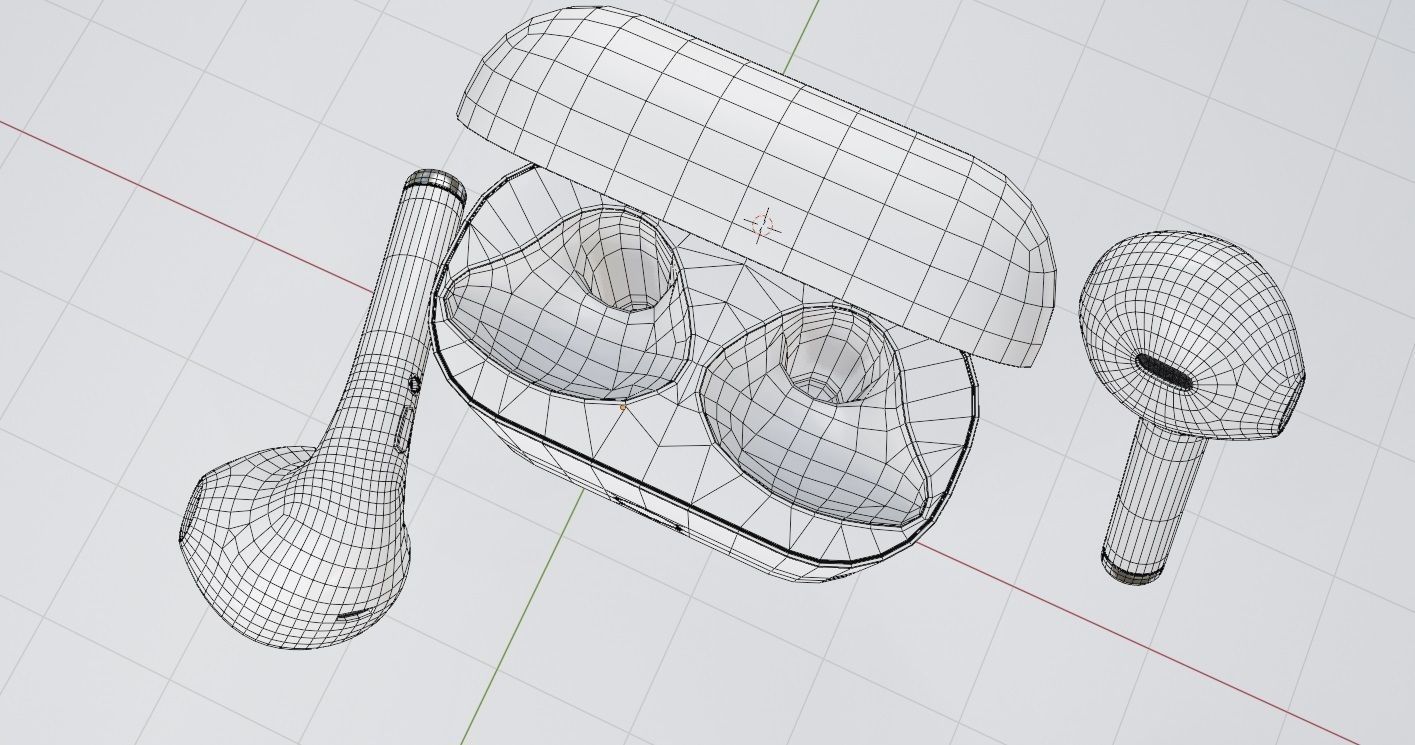 iphone earbuds 3D model_8
