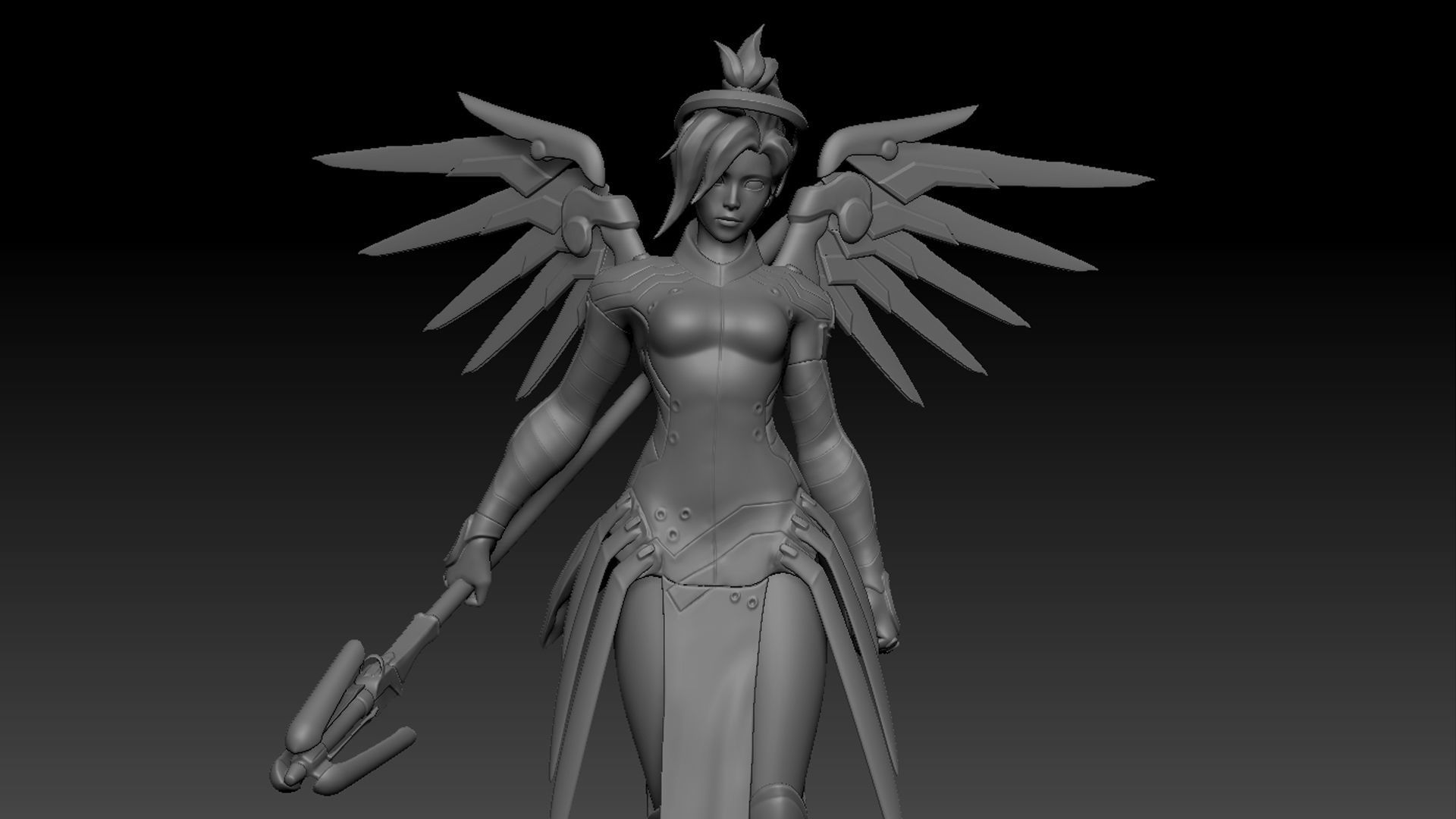 Mercy Statue for 3D Print 3D print model_3