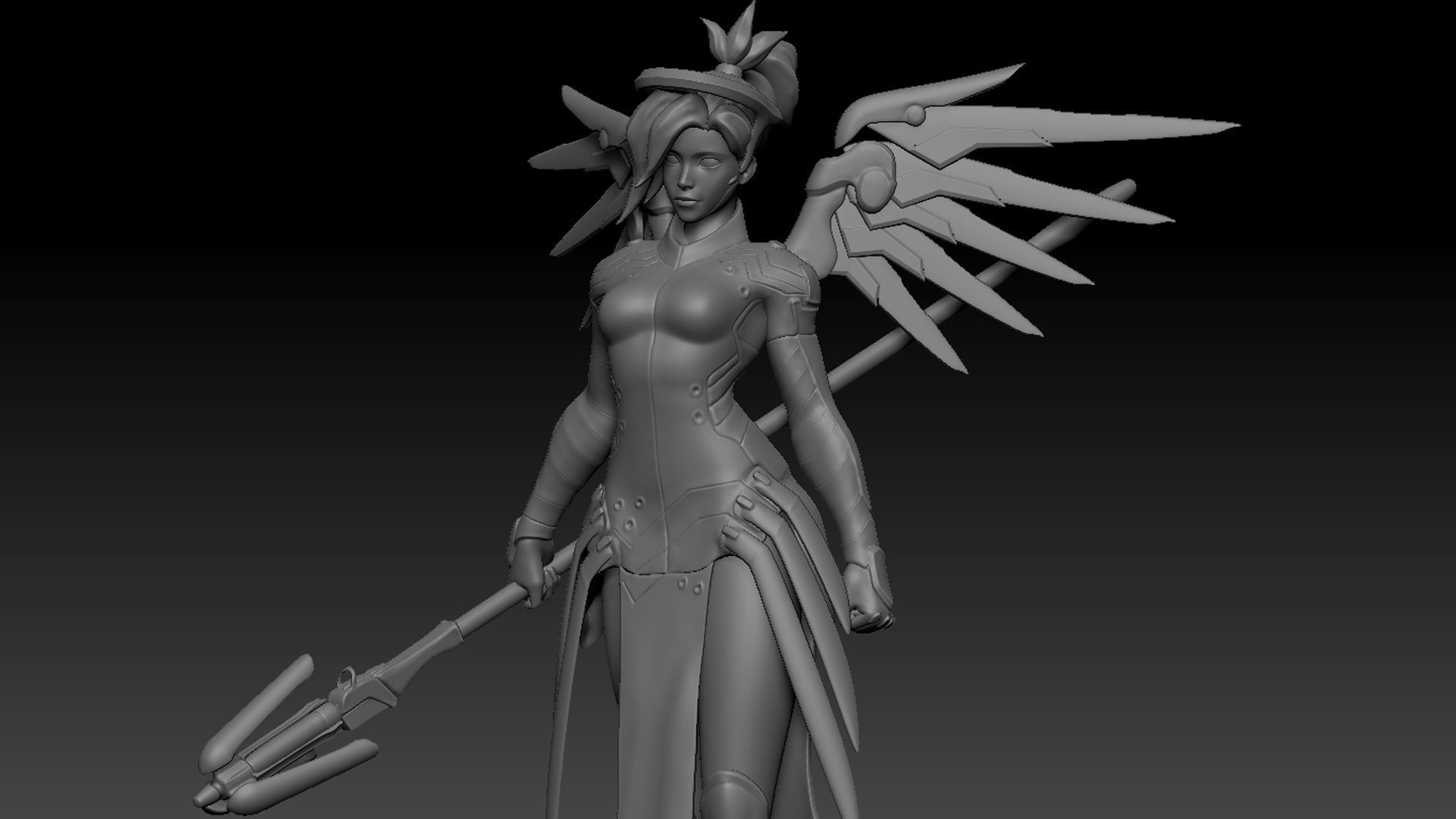 Mercy Statue for 3D Print 3D print model_2