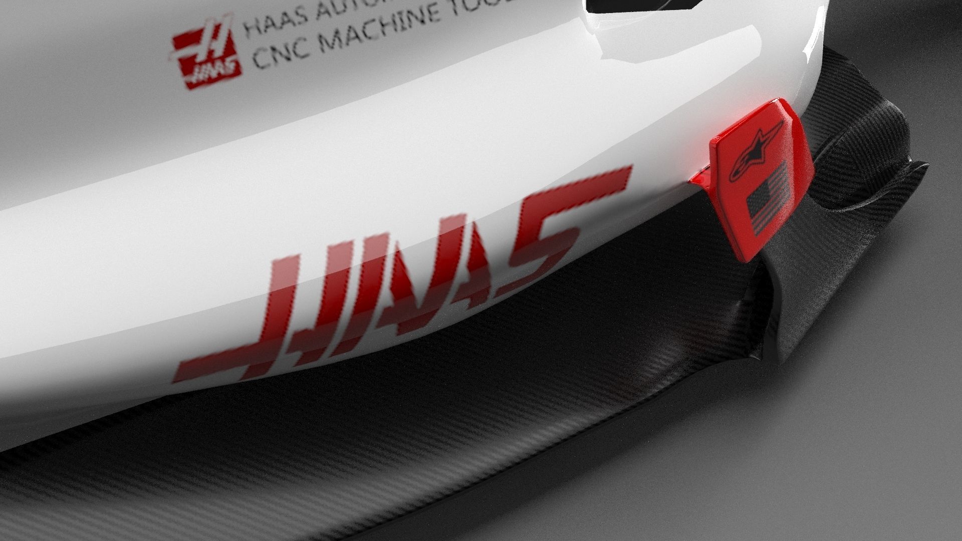 f1 haas 2021 - 2023 concept Low-poly 3D model_13