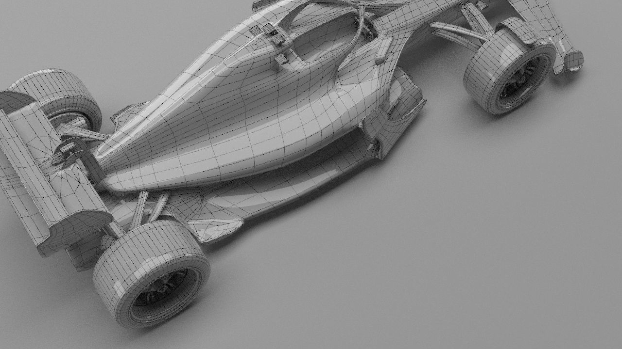 f1 haas 2021 - 2023 concept Low-poly 3D model_41