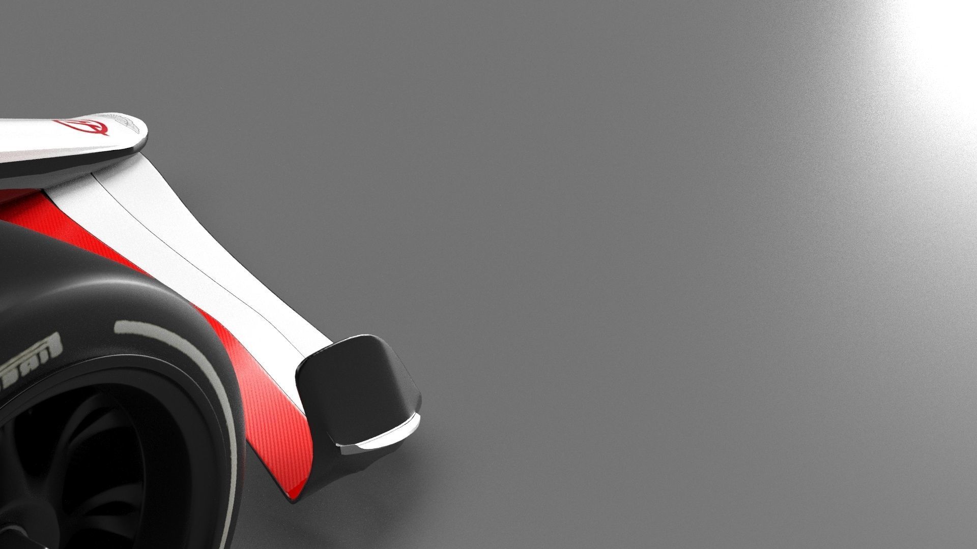 f1 haas 2021 - 2023 concept Low-poly 3D model_2