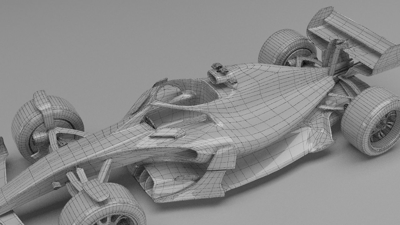 f1 haas 2021 - 2023 concept Low-poly 3D model_26