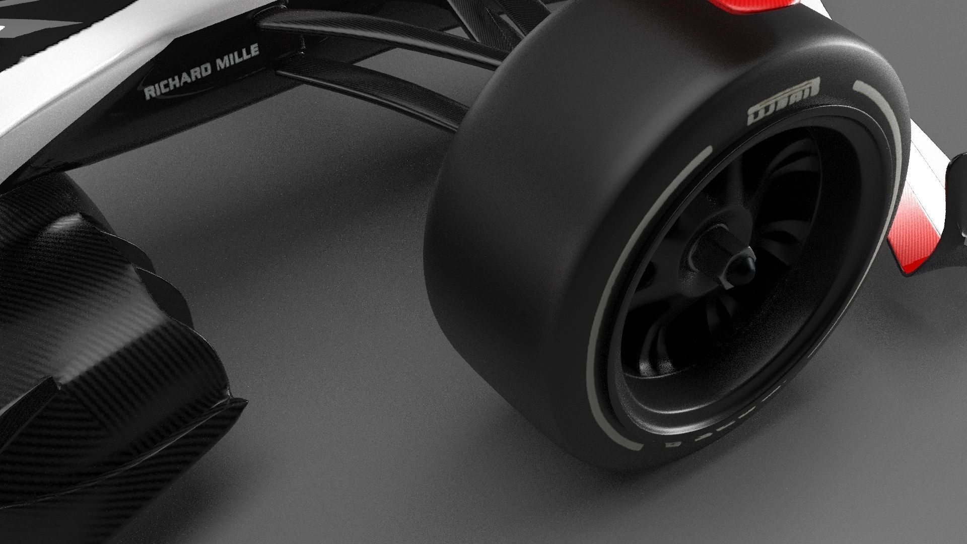 f1 haas 2021 - 2023 concept Low-poly 3D model_9