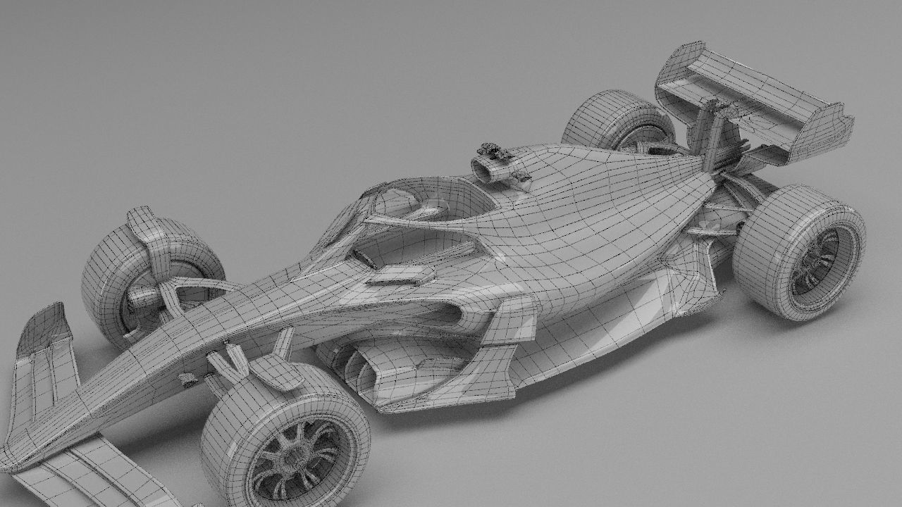 f1 haas 2021 - 2023 concept Low-poly 3D model_24
