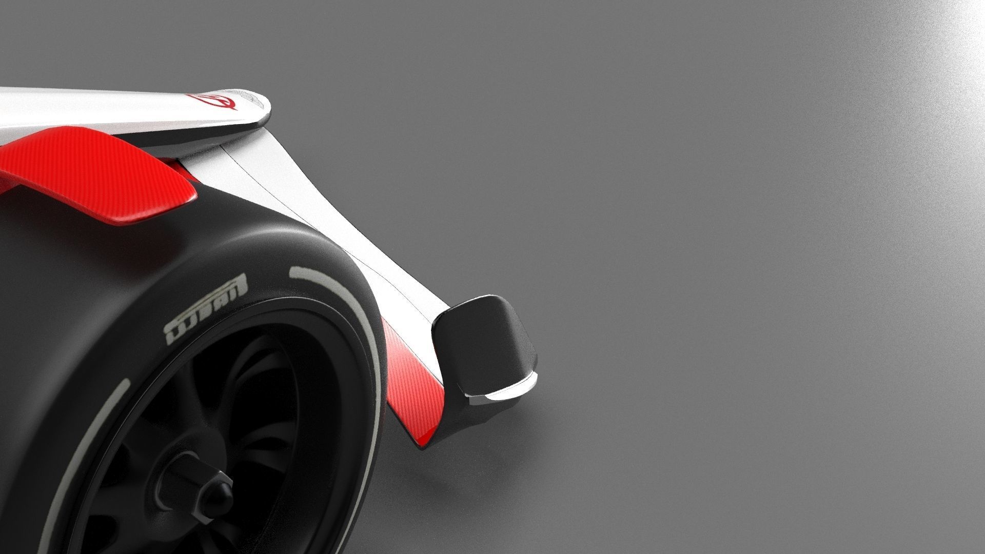 f1 haas 2021 - 2023 concept Low-poly 3D model_8