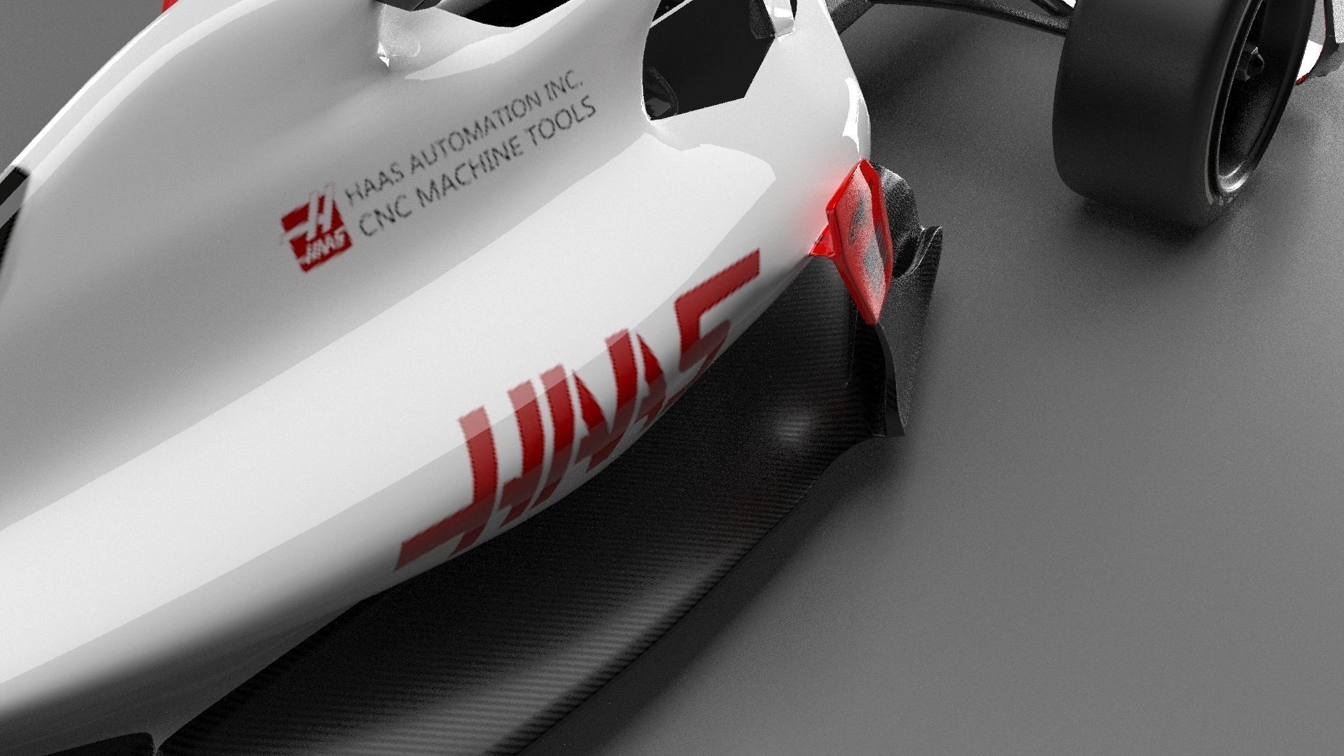 f1 haas 2021 - 2023 concept Low-poly 3D model_15