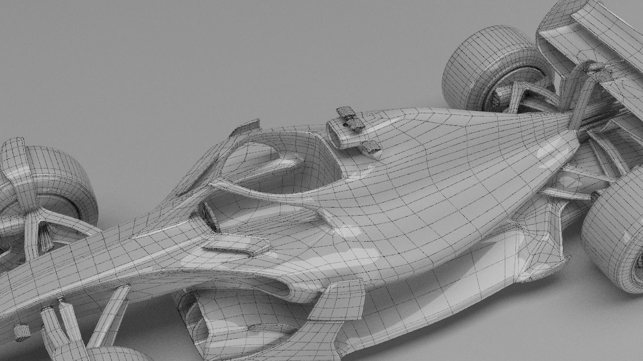 f1 haas 2021 - 2023 concept Low-poly 3D model_29