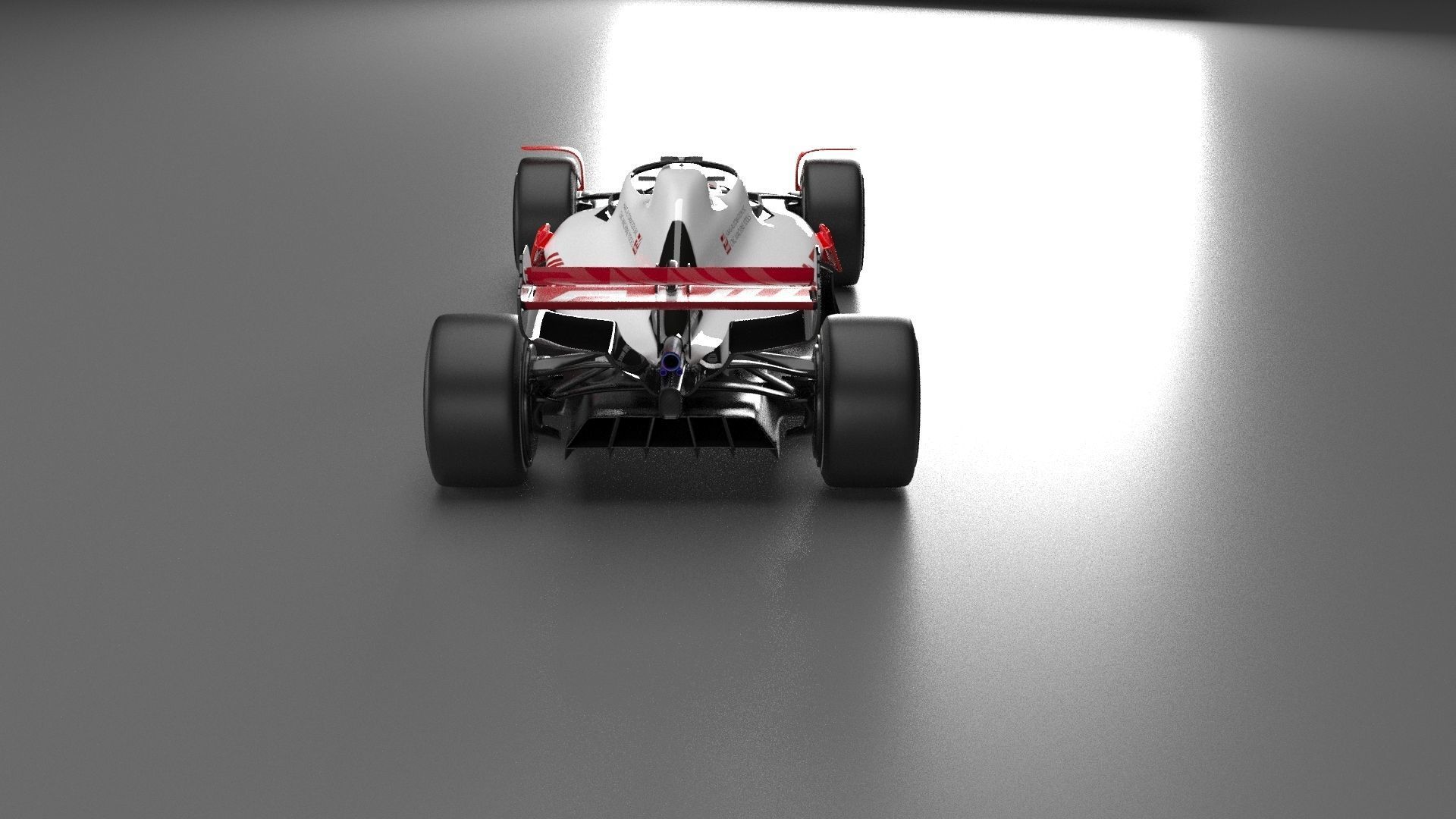 f1 haas 2021 - 2023 concept Low-poly 3D model_19