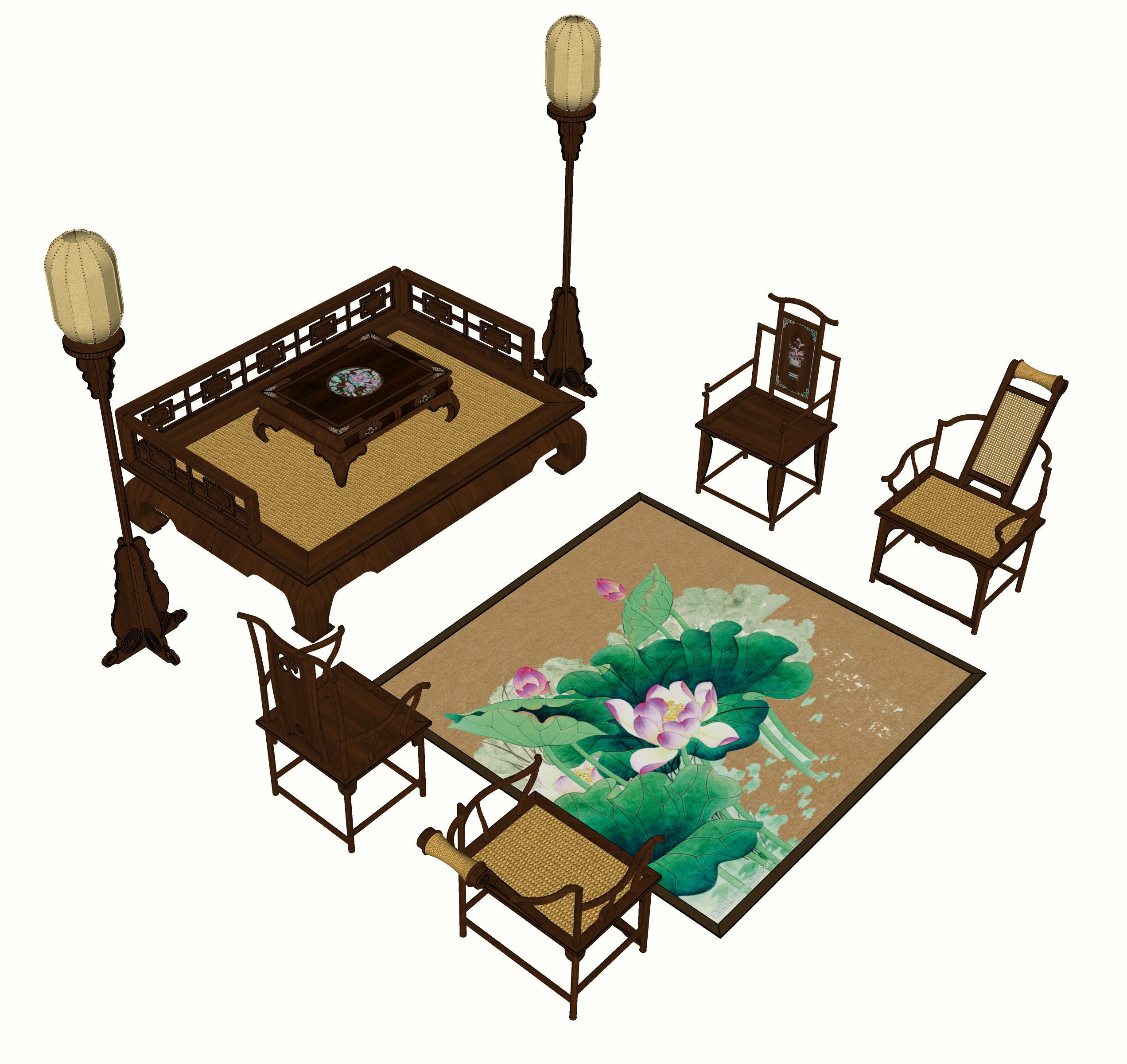 CHINESE CLASSICAL SET 3D model_8