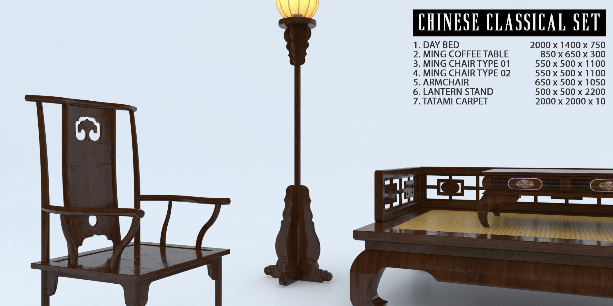 CHINESE CLASSICAL SET 3D model_2