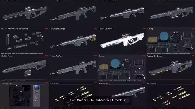 Scifi Sniper Rifle Collection 