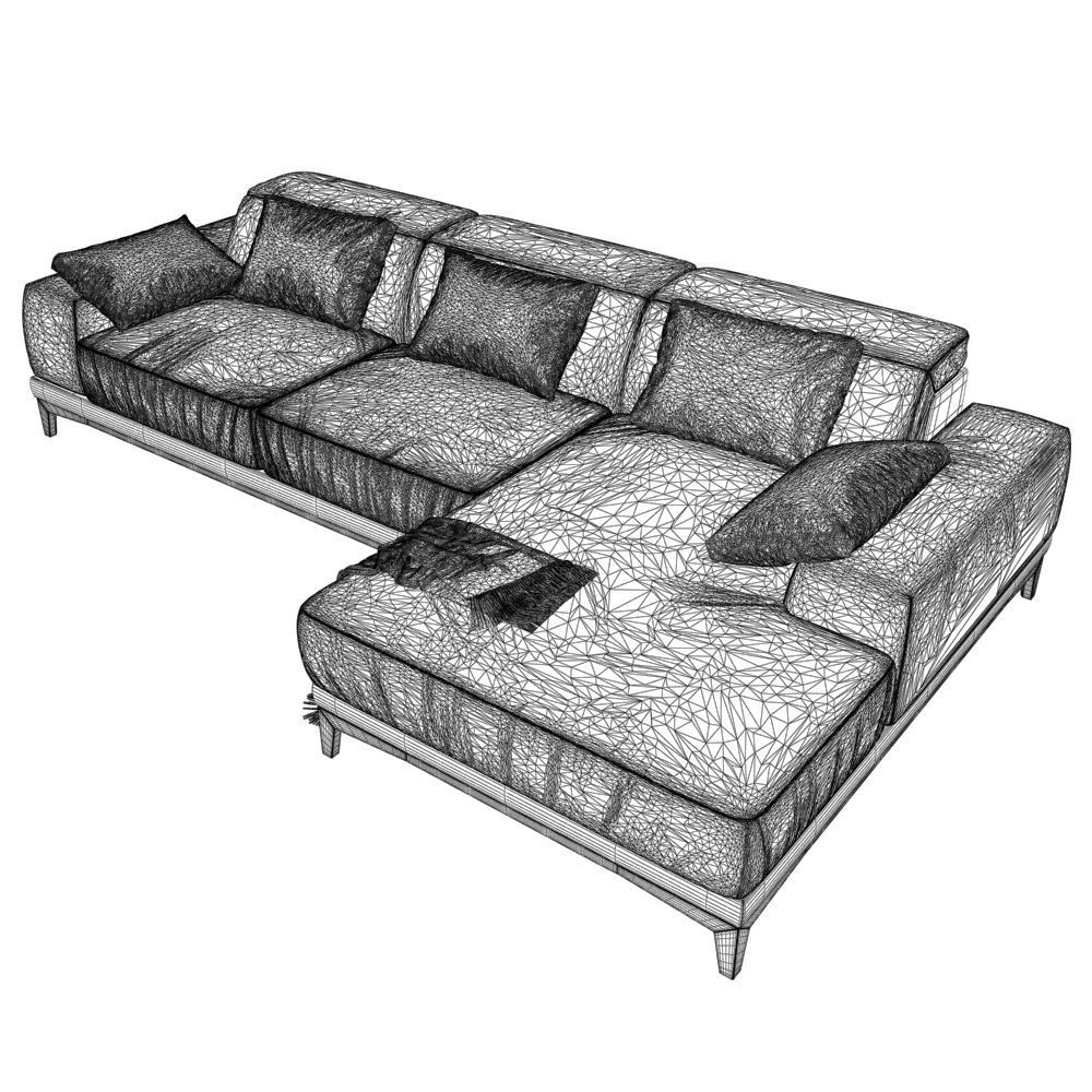 208-Sofa natuzzi borghese 2826 4 3D model_5