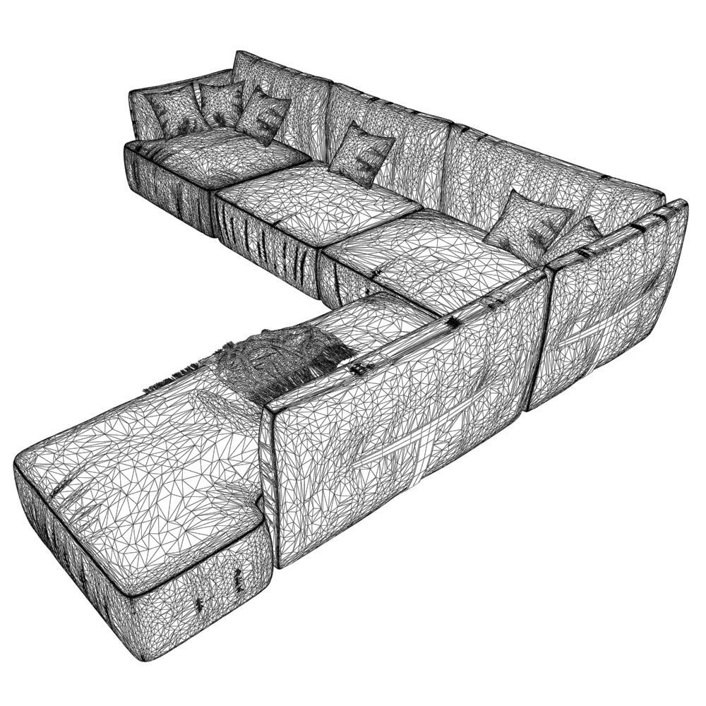 225-Sofa natuzzi herman 2981 1 3D model_5