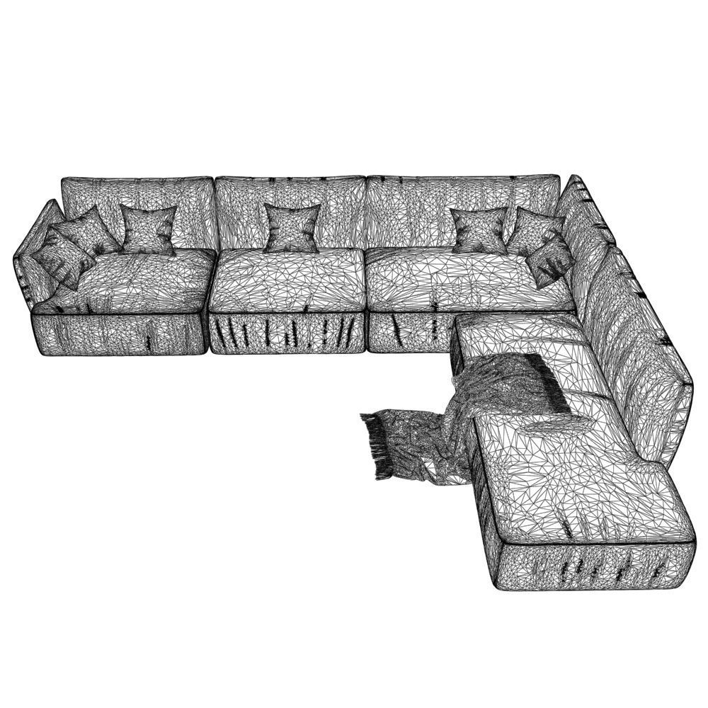225-Sofa natuzzi herman 2981 1 3D model_4