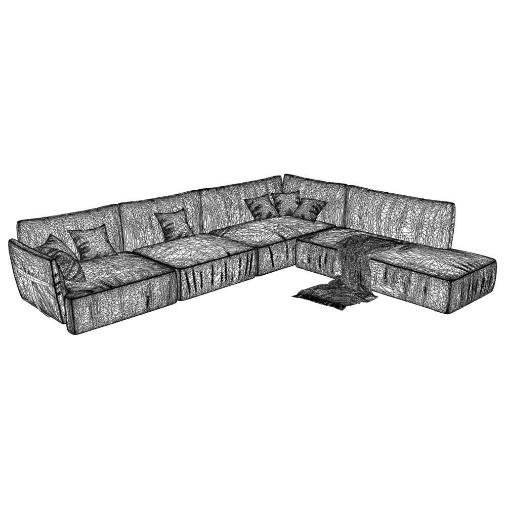 225-Sofa natuzzi herman 2981 1 3D model_3