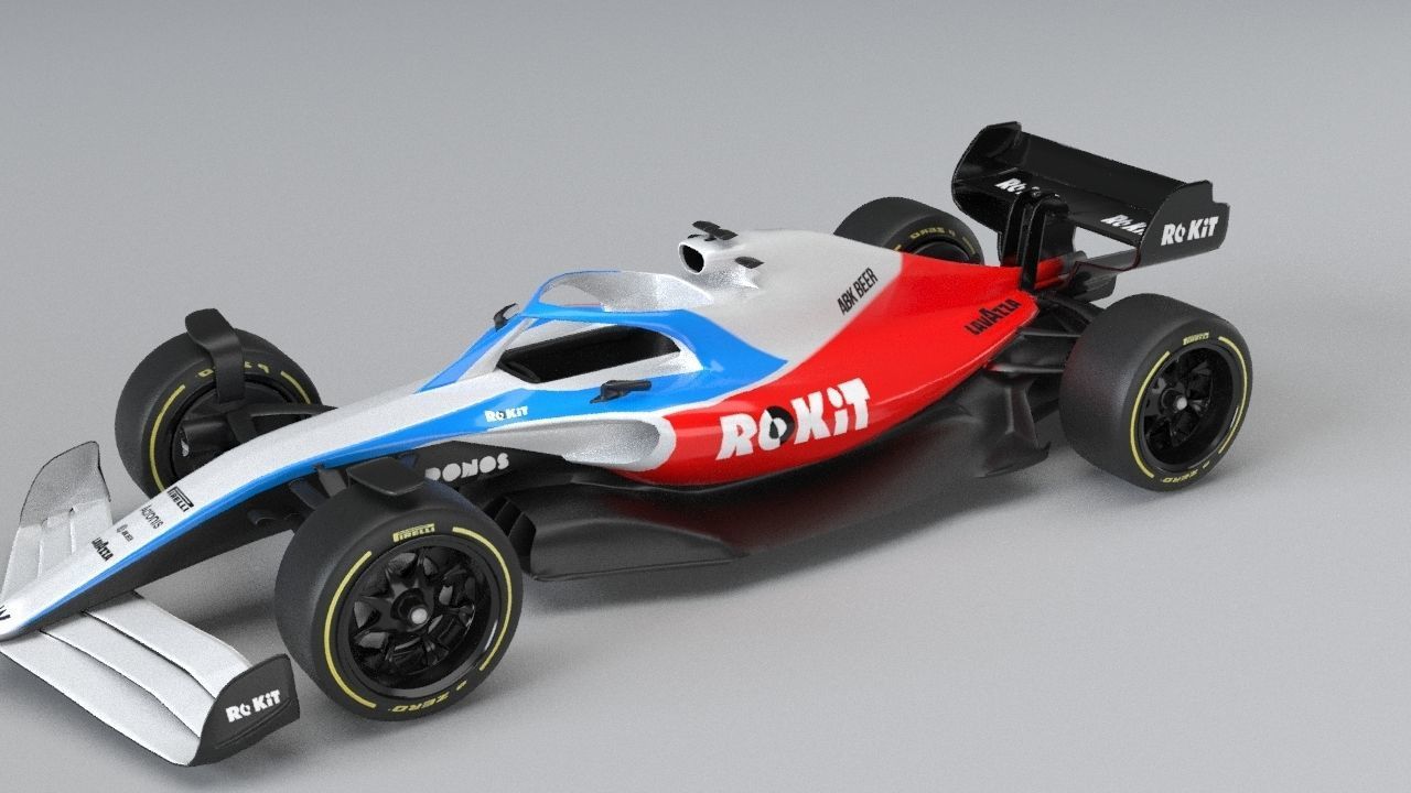 ROKiT WILLIAMS RACING 2021 - 2023 concept Low-poly 3D model_26