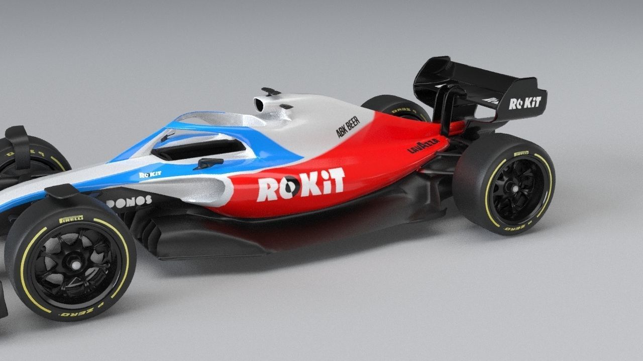 ROKiT WILLIAMS RACING 2021 - 2023 concept Low-poly 3D model_28
