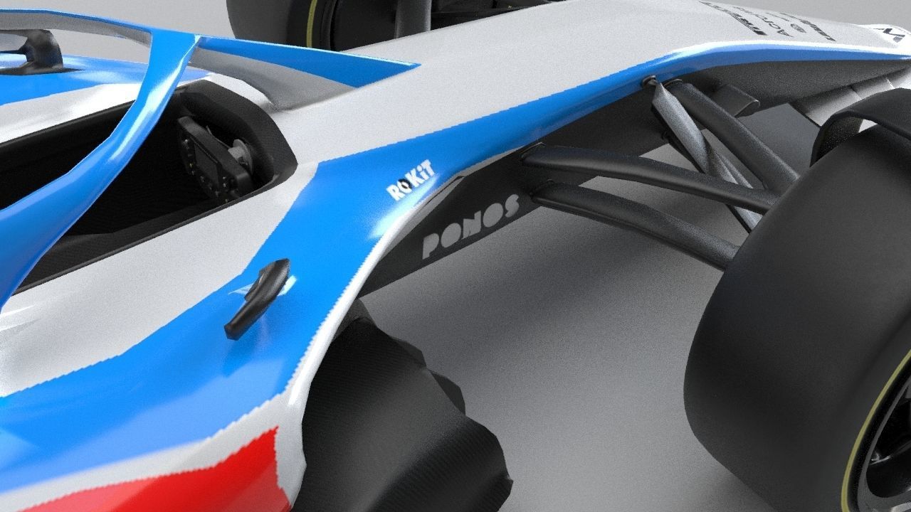 ROKiT WILLIAMS RACING 2021 - 2023 concept Low-poly 3D model_35