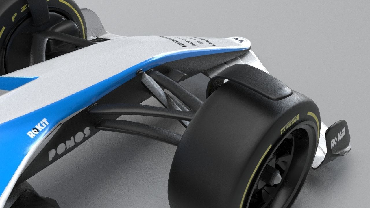 ROKiT WILLIAMS RACING 2021 - 2023 concept Low-poly 3D model_33