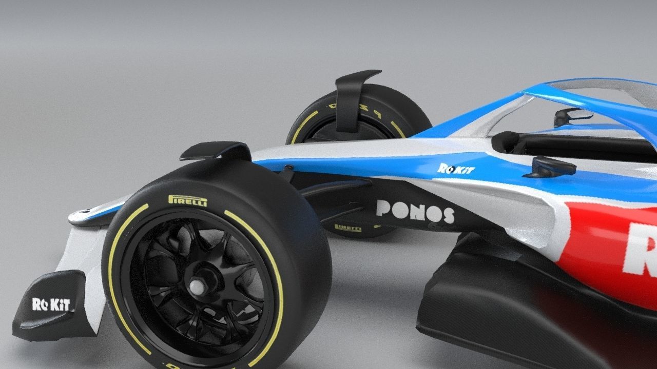 ROKiT WILLIAMS RACING 2021 - 2023 concept Low-poly 3D model_48