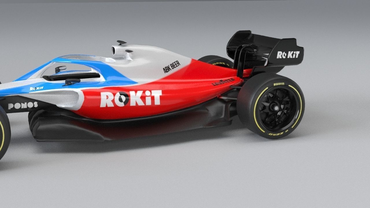 ROKiT WILLIAMS RACING 2021 - 2023 concept Low-poly 3D model_29