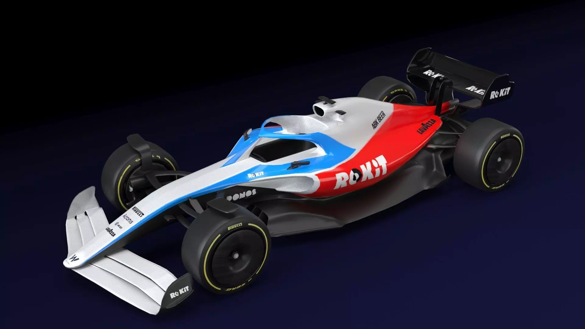ROKiT WILLIAMS RACING 2021 - 2023 concept Low-poly 3D model_0