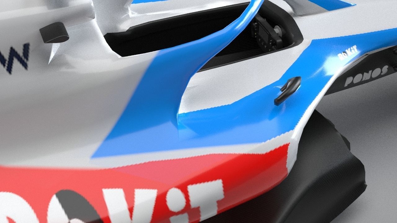 ROKiT WILLIAMS RACING 2021 - 2023 concept Low-poly 3D model_36
