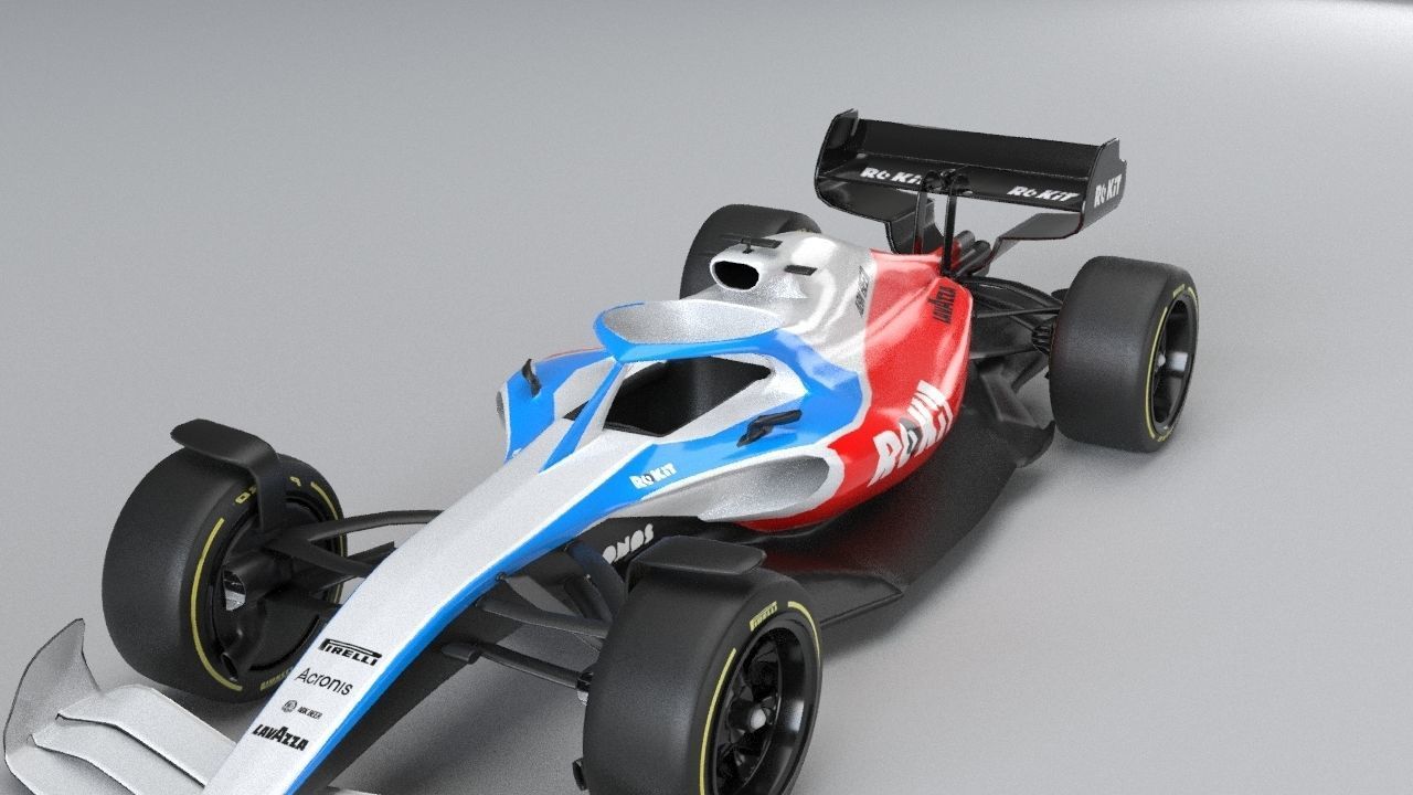 ROKiT WILLIAMS RACING 2021 - 2023 concept Low-poly 3D model_6