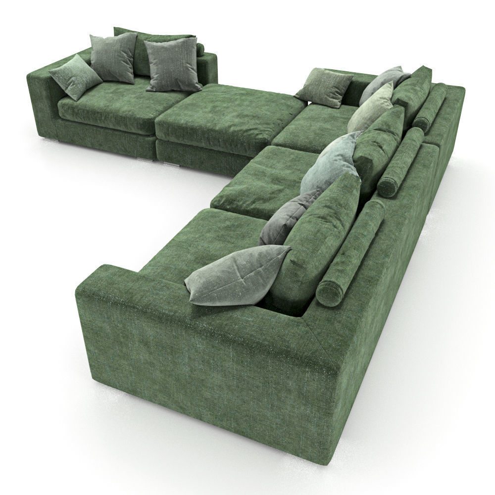 239-Sofa Club Element grey 3 3D model_2