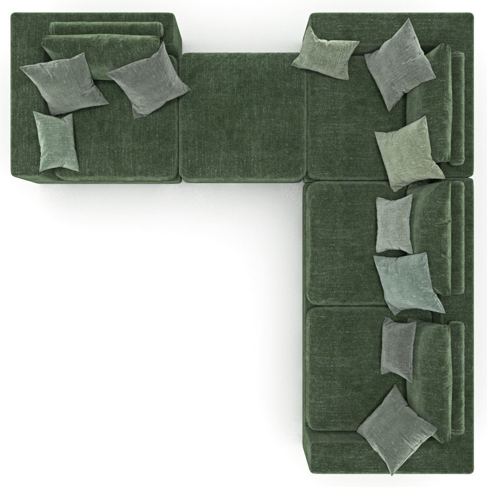 239-Sofa Club Element grey 3 3D model_1