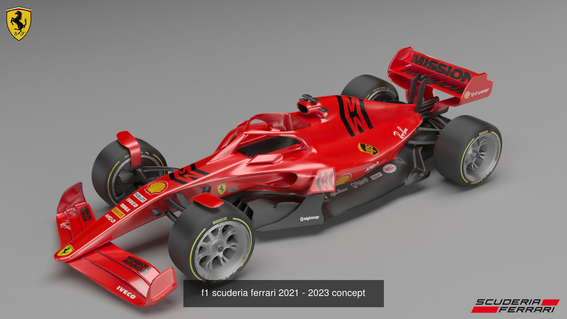 10 team f1 racing concept car 2021-2023 3D Model Collection_13