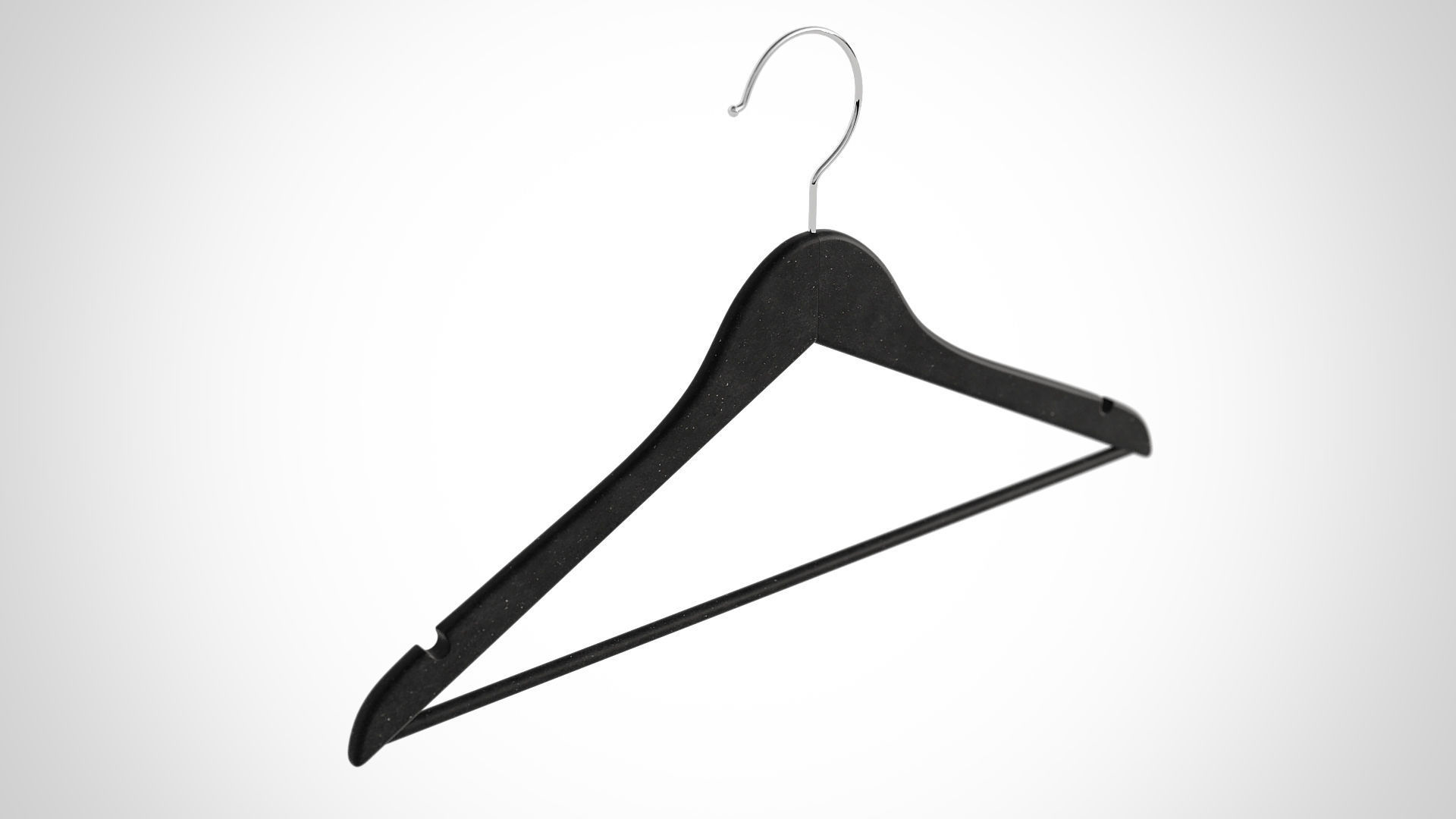 30cm Realistic Wood Hanger for Dressing Shops 3D model_9