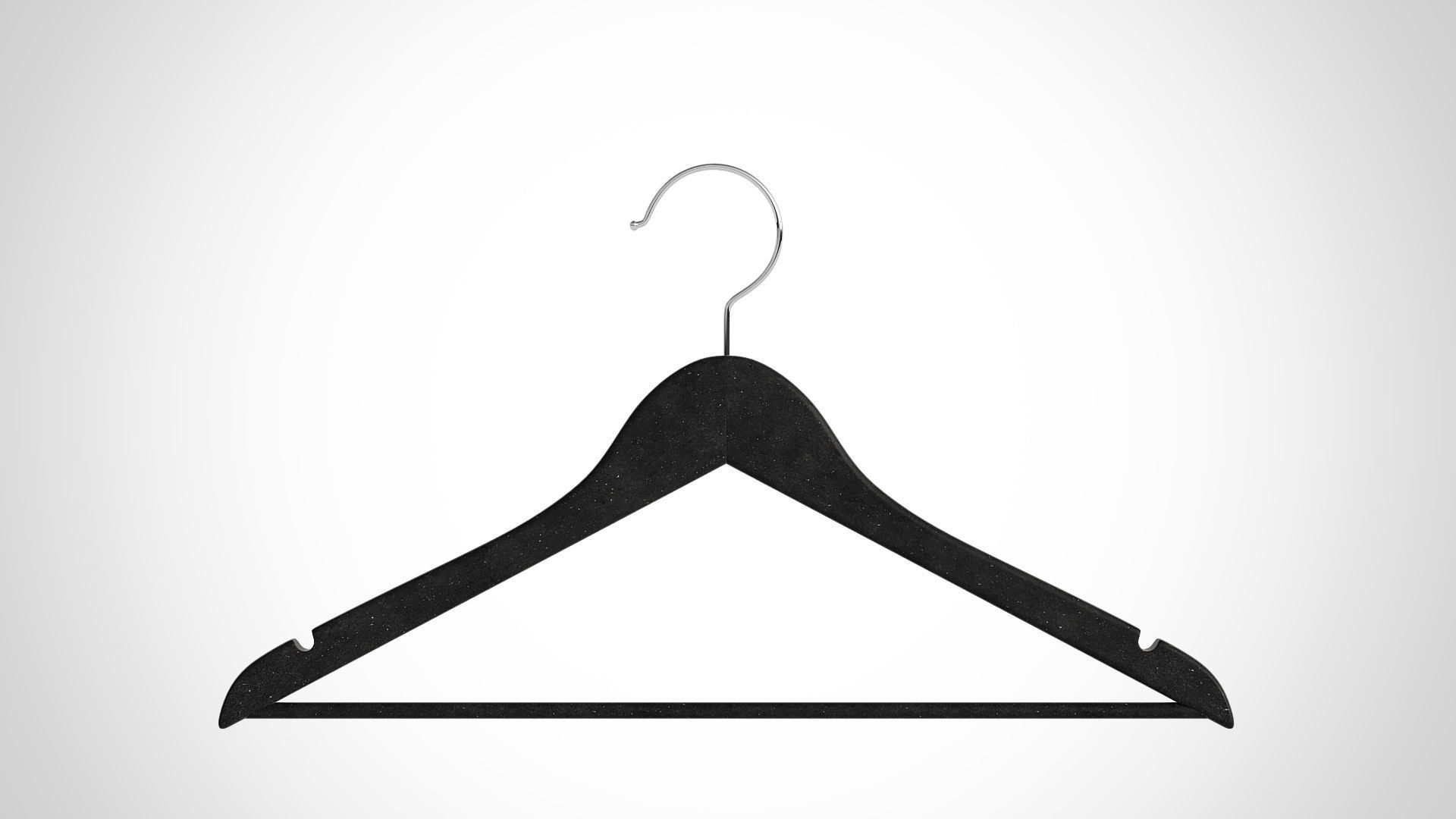 30cm Realistic Wood Hanger for Dressing Shops 3D model_8