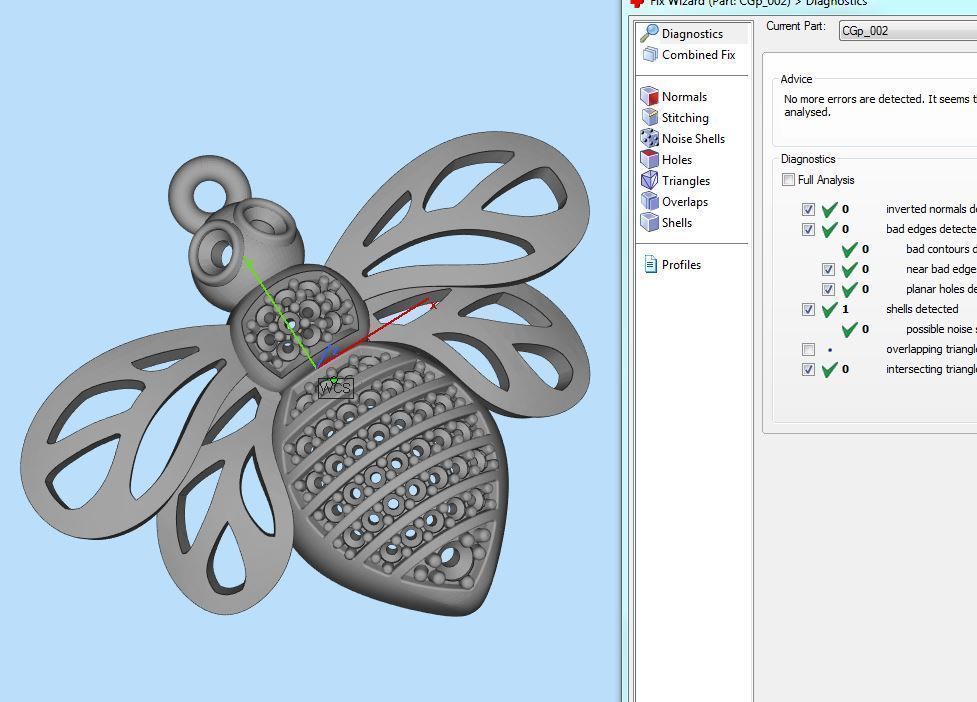 beautifull gold  bee pendant with diamonds 3D print model_8