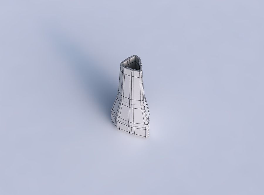 Vase grounded triangle with huge plates 3D print model_6