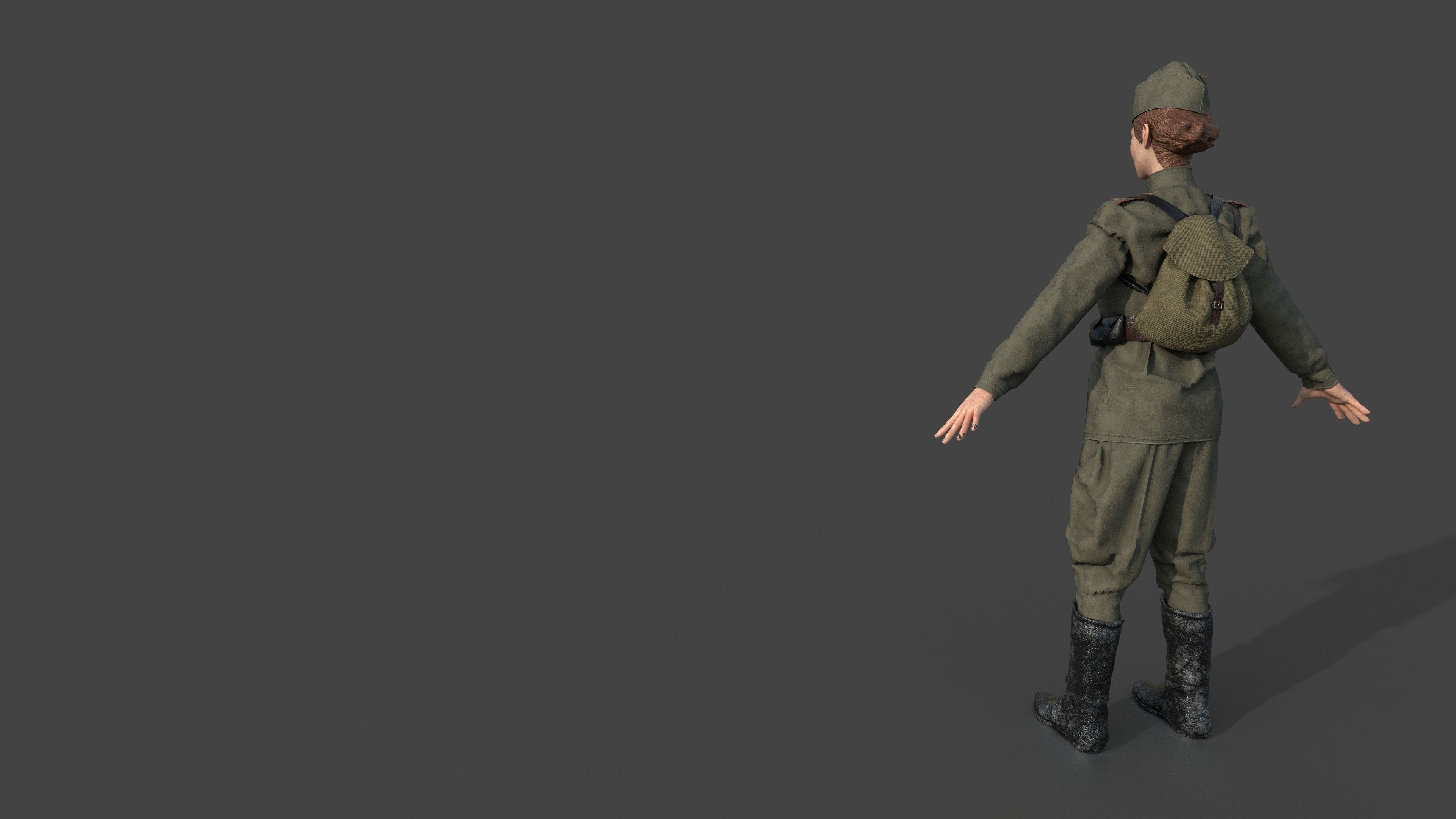SNIPER WOMAN 3D model_7