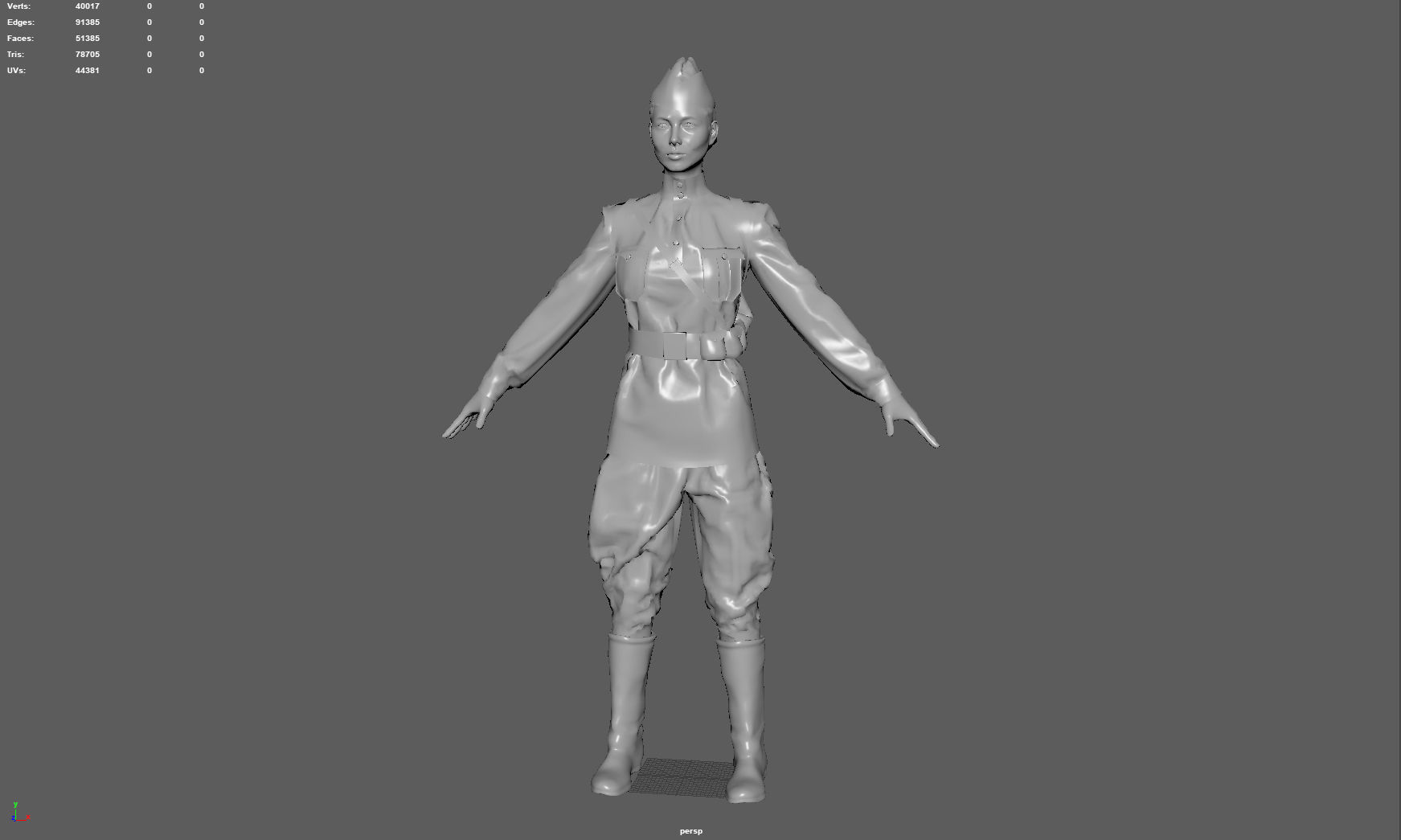 SNIPER WOMAN 3D model_9
