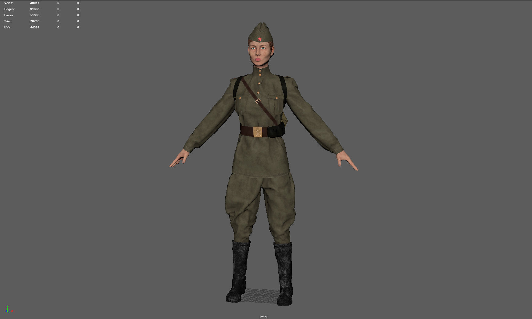 SNIPER WOMAN 3D model_8