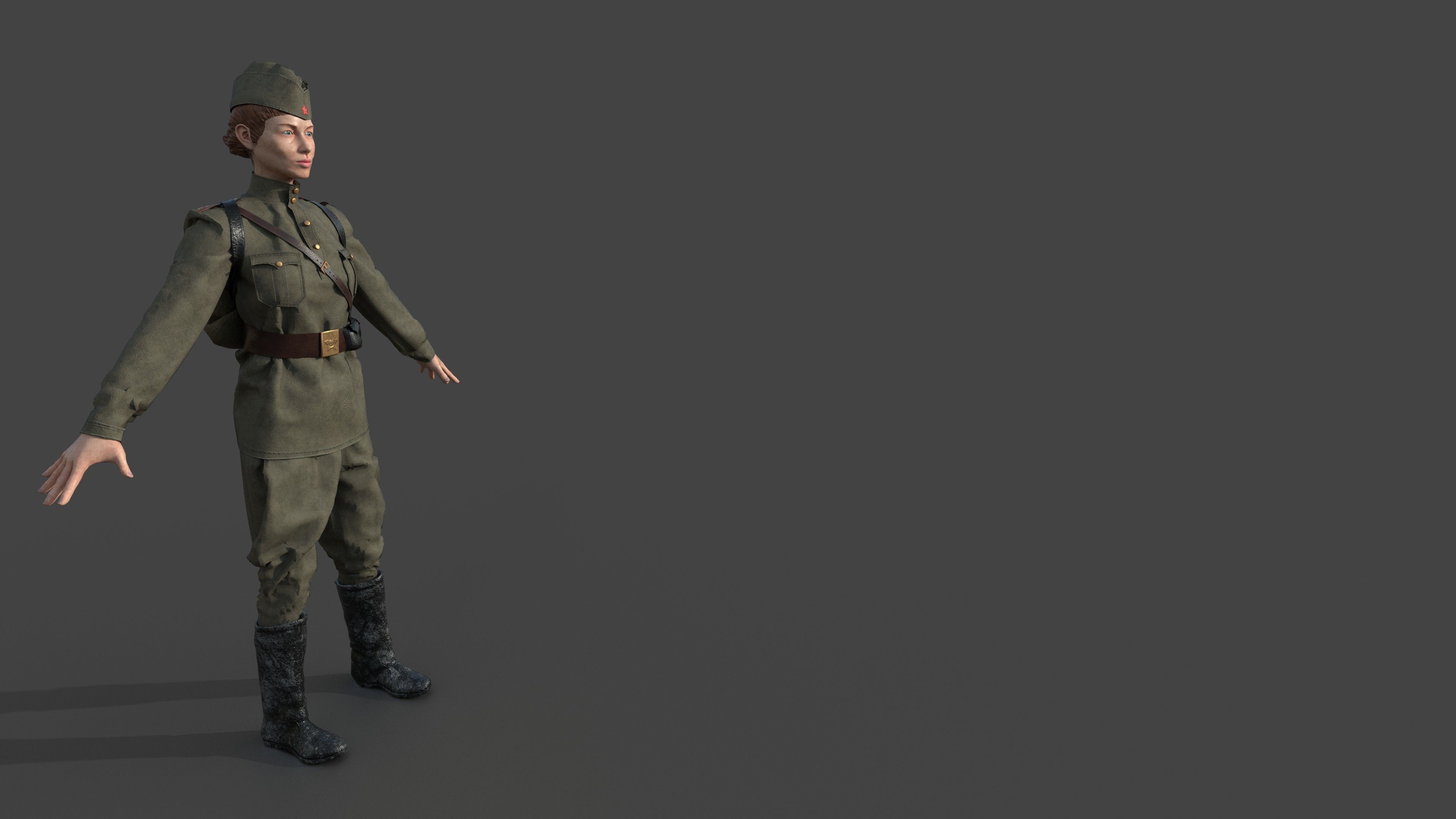 SNIPER WOMAN 3D model_6